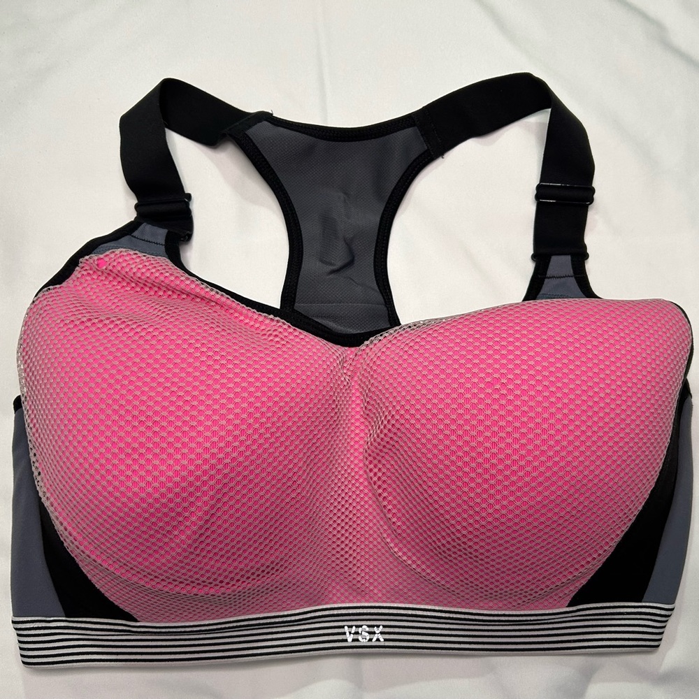 Victoria's Secret Pink & Black High Support Sports Bra